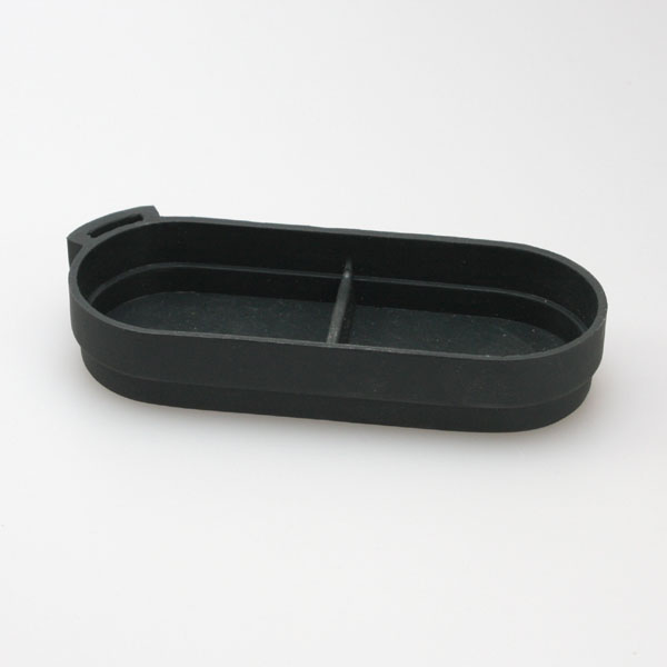 Binocular eyepiece rainguard in black and green rubber